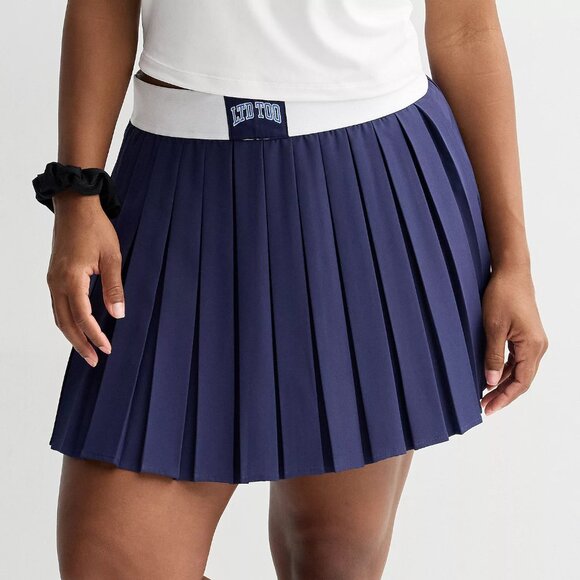 *NWT* Limited too Juniors XL pleated navy mini skirt/skort - Picture 6 of 9